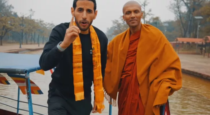 Renowned Israeli Blogger Nas Daily Visits Lumbini, Explores Buddhism